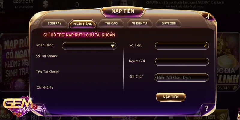 Chỉ dẫn cách nạp vốn cực nhanh gọn